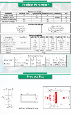 UNIVO UBIS-426Y Inclination Sensor for Analog Angle Measurement in Industrial Settings