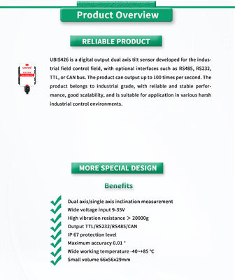 UNIVO UBIS-426Y Inclination Sensor for Analog Angle Measurement in Industrial Settings