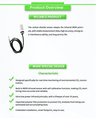 High Accuracy UNIVO UBGA-CO2-1Y Gas Carbon Dioxide Sensor for Stable RS485 Connection