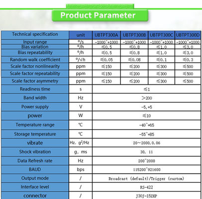 UBTPT300Y Inertial Navigation Servo Tracking System with Stable Performance
