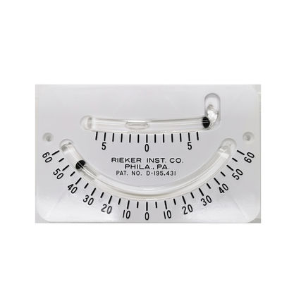 Rieker 2056Y Industrial Grade Glass Tube Inclinometer for Accurate Slope Measurement
