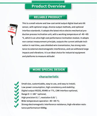 UBIS-326Y RS232/RS485/TTL UNIVO Analog Digital Inclinometer Sensor for Angle Measurement